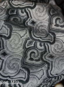 M23-draperie tapiterie neagra gri model abstract